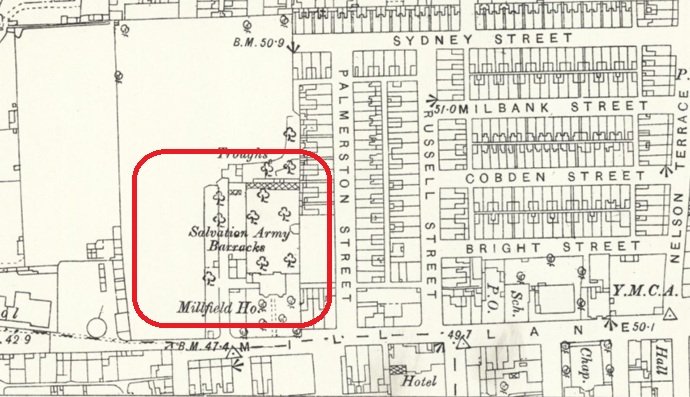 Stockton on Tees - Skating Rink : Map credit National Library of Scotland